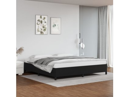 Rám postele černá 200 x 200 cm umělá kůže 347269