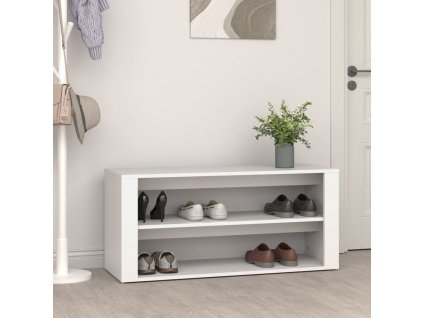 Botník bílý 100 x 35 x 45 cm kompozitní dřevo 816904