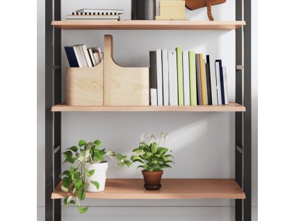 Nástěnná police světle hnědá 100x50x2 cm ošetřený masivní dub 363686