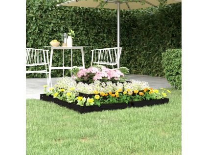 Truhlík černý 110 x 110 x 27 cm masivní borové dřevo 823875