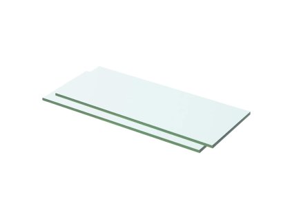 Policové desky 2 ks sklo čiré 50 x 15 cm 3051558
