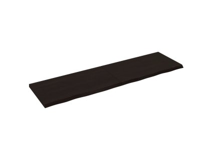 Stolní deska tmavě hnědá 180x50x(2-4)cm ošetřený masivní dub 3156454