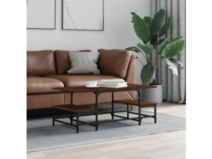 Konferenční stolek hnědý dub 100x50,5x40 cm kompozitní dřevo 835378