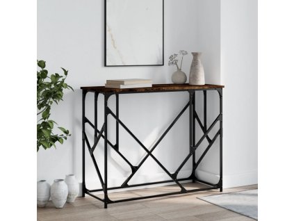 Konzolový stolek kouřový dub 100 x 40 x 80 cm kompozitní dřevo 834117