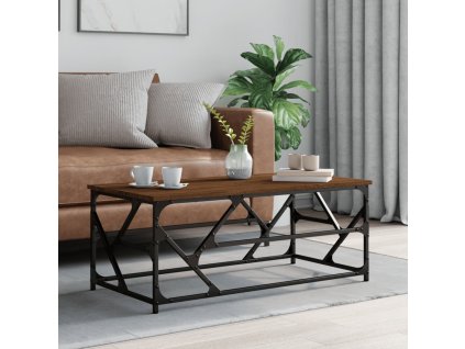 Konferenční stolek hnědý dub 100x50x40 cm kompozitní dřevo 834129