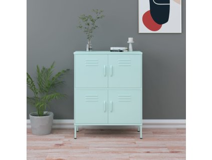 Úložná skříň mátová 80 x 35 x 101,5 cm ocel 336140