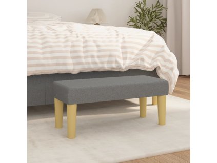 Lavice tmavě šedá 70 x 30 x 30 cm textil 346625