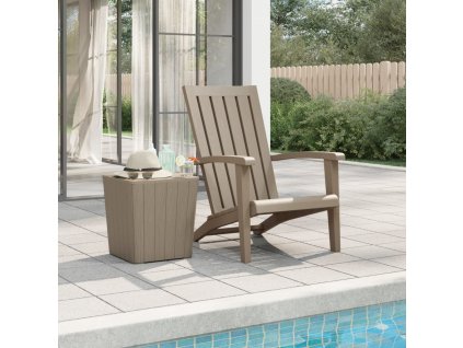 Zahradní židle Adirondack světle hnědá polypropylen 364166