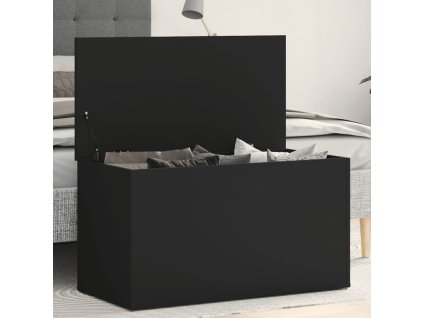 Úložná truhla černá 84 x 42 x 46 cm kompozitní dřevo 803057