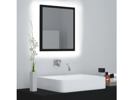 LED koupelnové zrcadlo černé 40 x 8,5 x 37 cm akrylové 804909