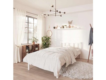 Rám postele bílý masivní borové dřevo 90 x 200 cm 810068