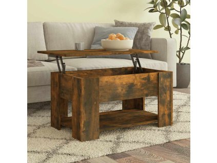 Konferenční stolek kouřový dub 79 x 49 x 41 cm kompozitní dřevo 819275