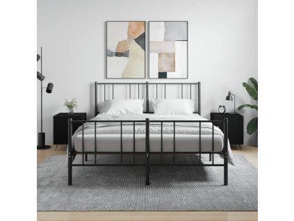 Noční stolky 2 ks černé 40 x 40 x 50 cm kompozitní dřevo 827503