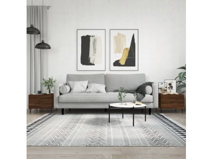 Konferenční stolky 2 ks hnědý dub 50x50x40 cm kompozitní dřevo 829443