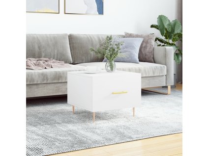 Konferenční stolek bílý 50 x 50 x 40 cm kompozitní dřevo 829364