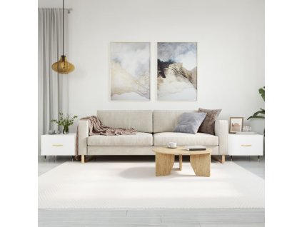 Konferenční stolky 2 ks lesklé bílé 50x50x40cm kompozitní dřevo 829353