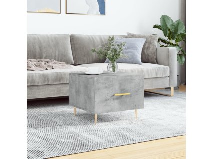 Konferenční stolek betonově šedý 50x50x40 cm kompozitní dřevo 829372