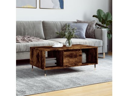 Konferenční stolek kouřový dub 90x50x36,5 cm kompozitní dřevo 830585