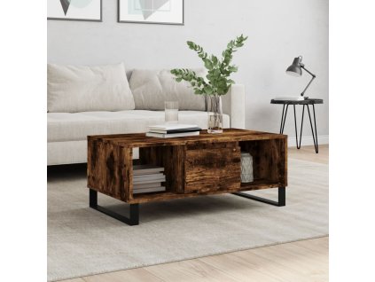 Konferenční stolek kouřový dub 90x50x36,5 cm kompozitní dřevo 830601