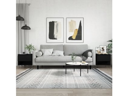 Konferenční stolky 2 ks černé 50 x 46 x 50 cm kompozitní dřevo 830911