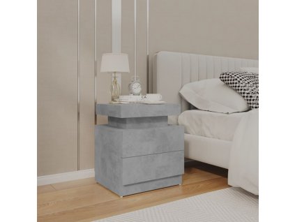 Noční stolek betonově šedý 45 x 35 x 52 cm dřevotříska