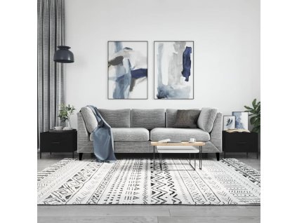 Konferenční stolky 2 ks černé 50 x 50 x 40 cm kompozitní dřevo 829415