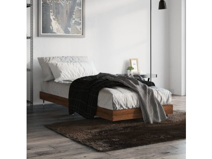 Rám postele bez matrace hnědý dub 75 x 190 cm kompozitní dřevo 832212