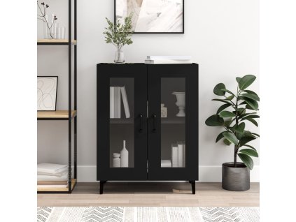 Příborník černý 69,5 x 34 x 90 cm kompozitní dřevo 833048