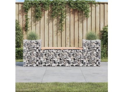 Zahradní lavice gabionový design 183x41x60,5 cm dřevo douglasky 834388