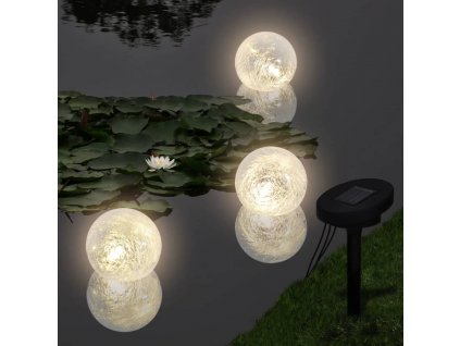 Set 3 ks solárních plovoucích LED svítidel do vody - koule 40869