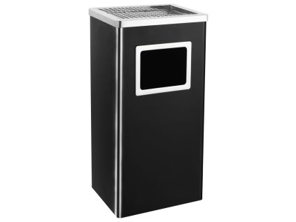 Hotelový odpadkový koš s popelníkem 45 l ocel černý 51093