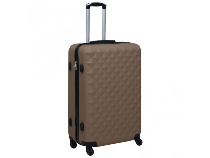 Skořepinový kufr na kolečkách hnědý ABS