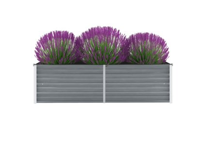 Vyvýšený záhon pozinkovaná ocel 160 x 40 x 45 cm šedý 44850