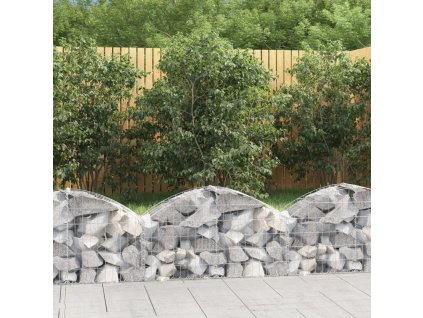 Klenutý gabionový koš 100 x 30 x 40/60 cm pozinkované železo 153422