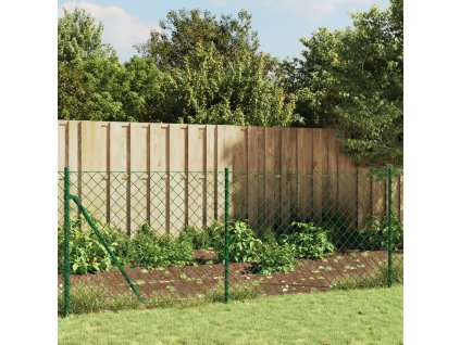 Drátěné pletivo s přírubami zelené 1,1 x 25 m 153946