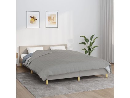 Zátěžová deka šedá 200 x 225 cm 9 kg textil 350726