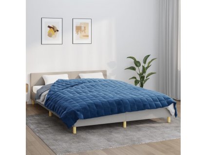 Zátěžová deka modrá 220 x 230 cm 11 kg textil 3154861