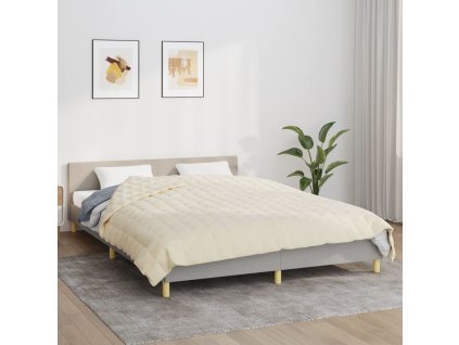 Zátěžová deka světle krémová 220 x 240 cm 11 kg textil 3154880