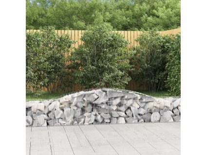 Klenuté gabionové koše 6 ks 400x50x40/60 cm pozinkované železo 3146961