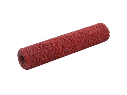 Pletivo ke kurníku ocel PVC vrstva 25 x 0,75 m červené 143303