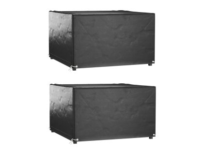 Plachty na zahradní nábytek 2 ks s 8 očky 125x125x75 cm čtverec 3155342