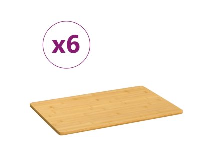 Snídaňové podnosy 6 ks 35 x 23 x 0,8 cm bambus 352777
