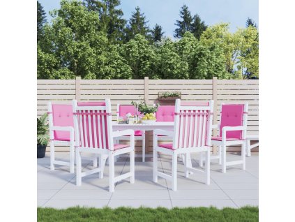 Podušky na židli s nízkým opěradlem 6 ks růžové textil 361336