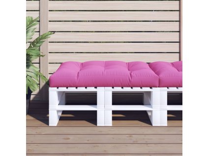 Poduška na palety růžová 120 x 80 x 12 cm textil 360533