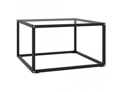Konferenční stolek černý s tvrzeným sklem 60 x 60 x 35 cm 322871