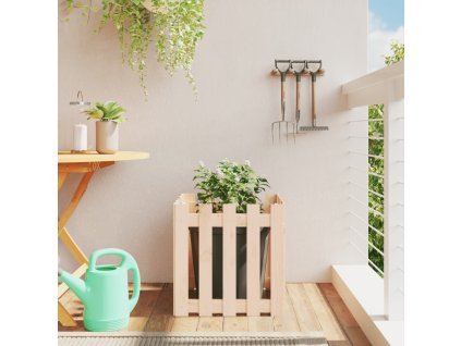 Zahradní truhlík plotový design 50x50x50 cm masivní borovice 832452