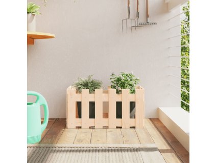 Zahradní truhlík plotový design 60x30x30 cm masivní borovice 832467