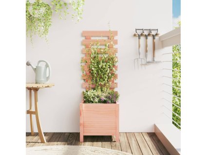 Zahradní truhlík s mřížkou 39x39,5x114 cm masivní douglaska 832520