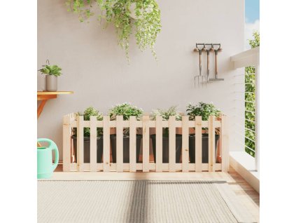 Vyvýšený záhon plotový design 150 x 50 x 50 cm masivní borovice 832492