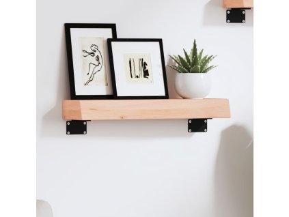 Nástěnná police 40 x 10 x 6 cm neošetřené masivní dubové dřevo 363502